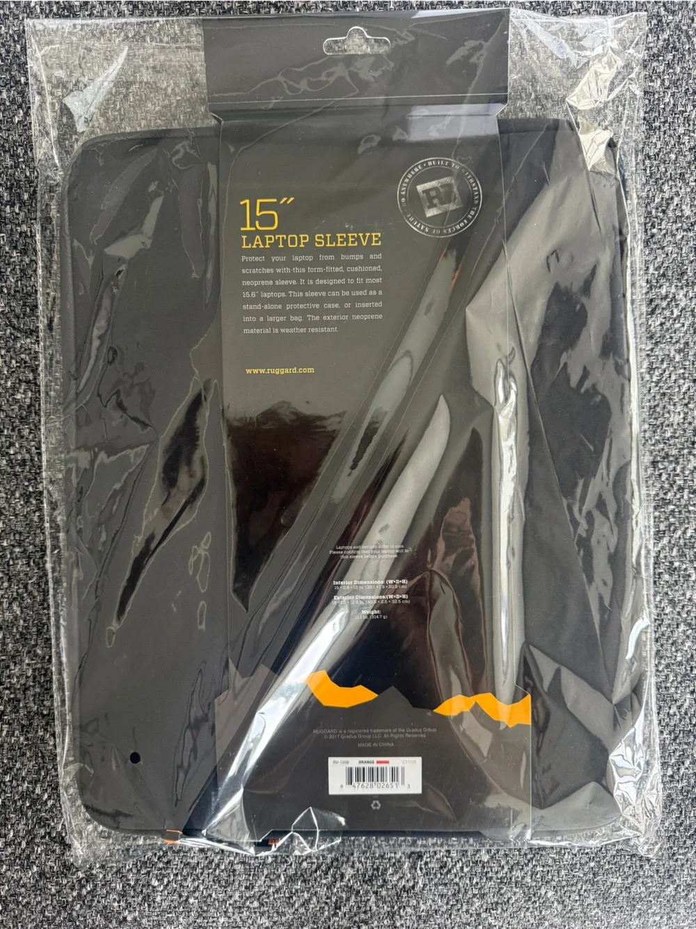 Black Laptop Sleeve for 15